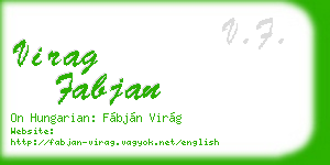 virag fabjan business card