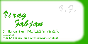 virag fabjan business card
